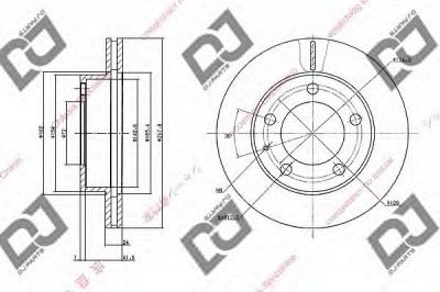 DJ PARTS bd1052 -  Тормозной диск
